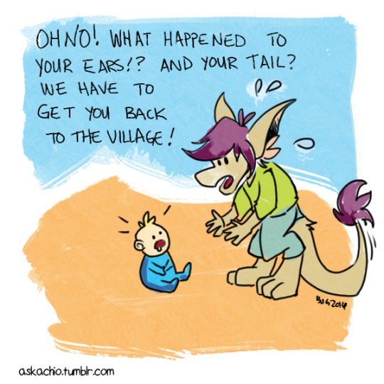 ASK A CHIO: What would a chio -with no prior experience with humans- likely do if it found a human baby?
