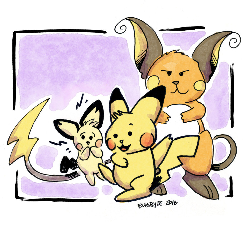 Sketchblog: Pokemon Challenge – Electric Type