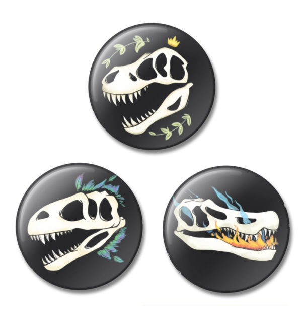Dino Skull Buttons