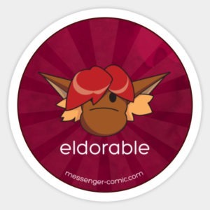 Eldorable Circle Sticker