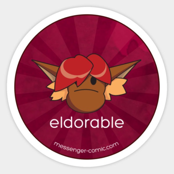Eldorable Circle Sticker